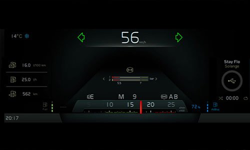 Volvo Bus B13R Dynamic Instrument Cluster